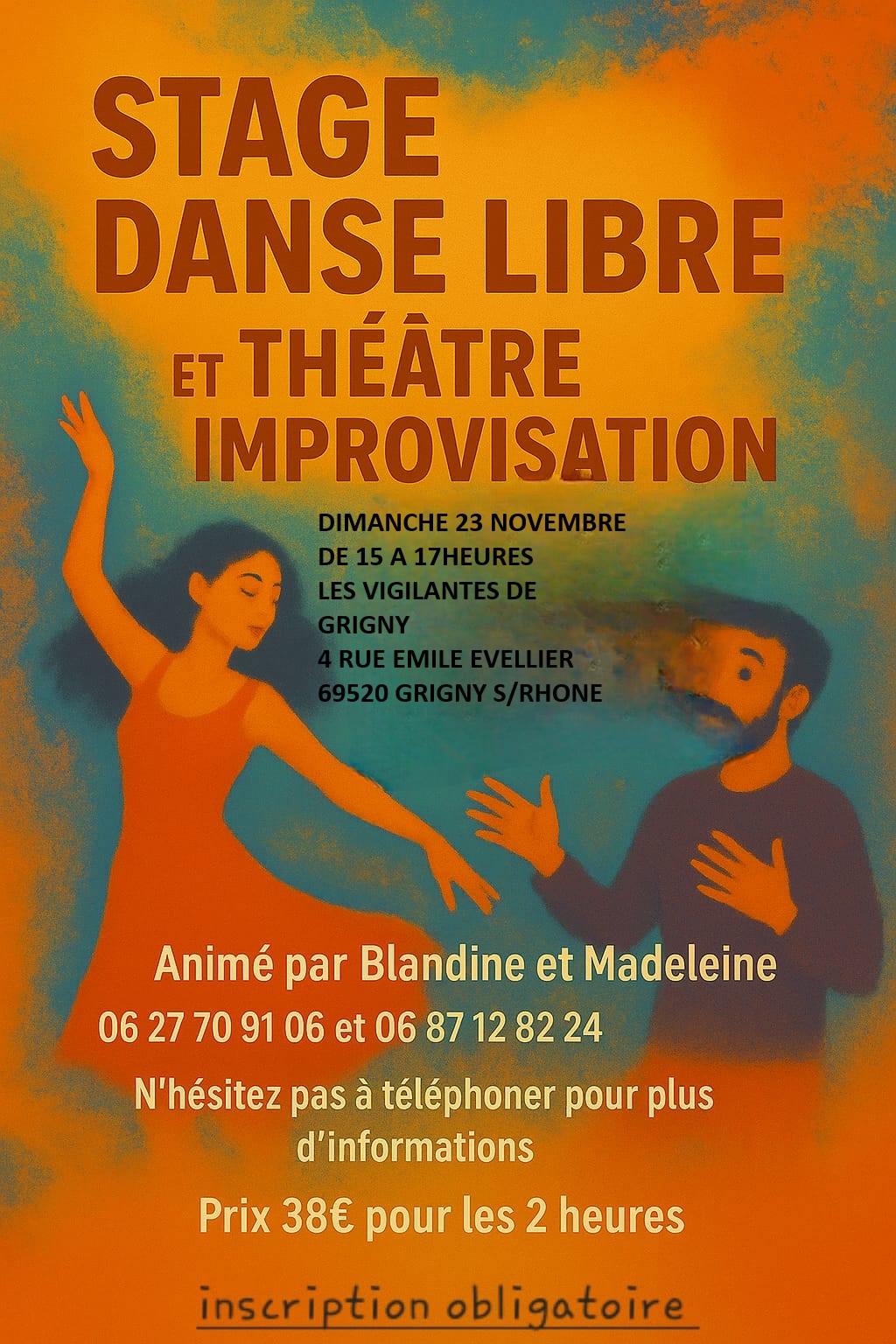 Stage danse libre et théâtre d'improvisation