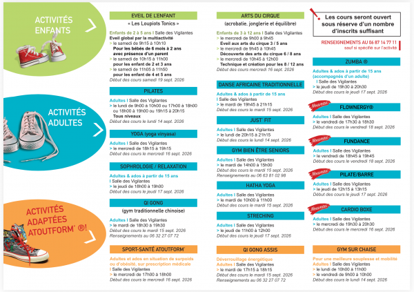Activités 2026-2027